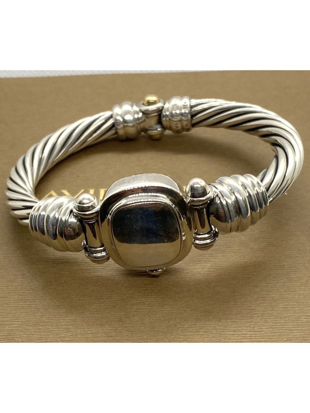 David Yurman Hinge Watch Case Bangle Bracelet 925 585 14k 6"